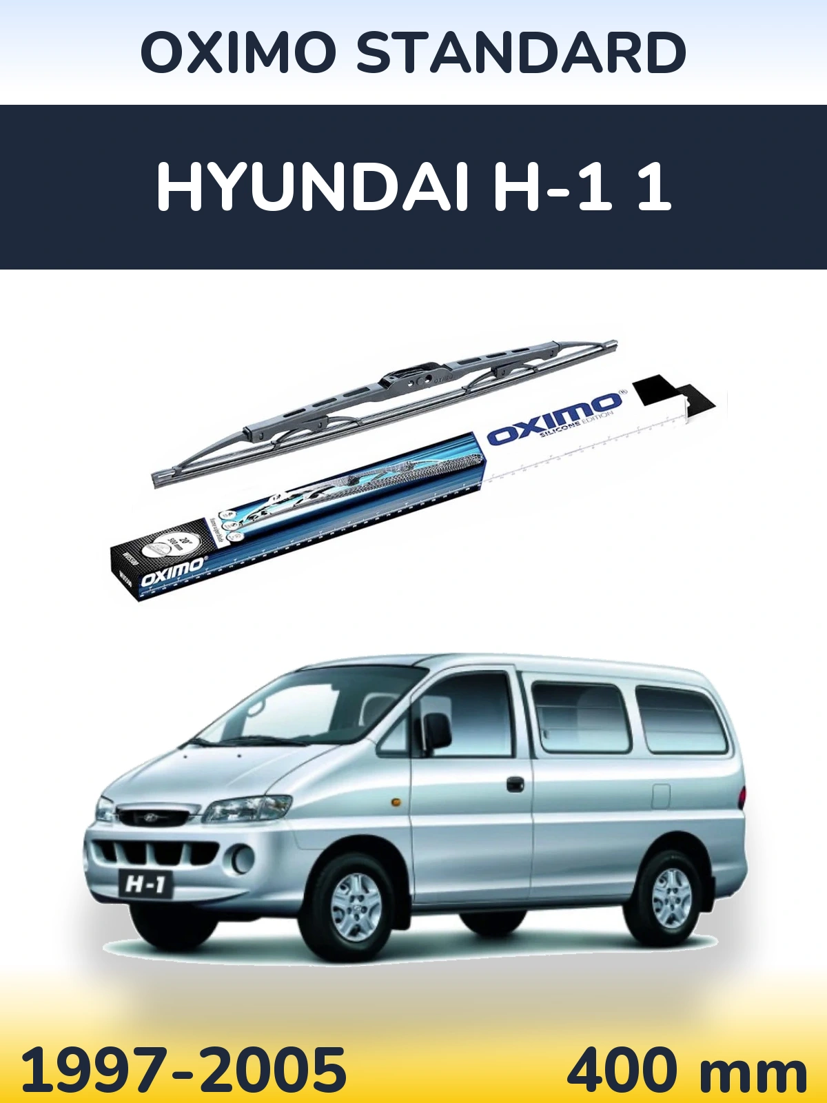 Rear wiper blade Oximo Standard 400 mm for Hyundai H-1 1 1997-2005