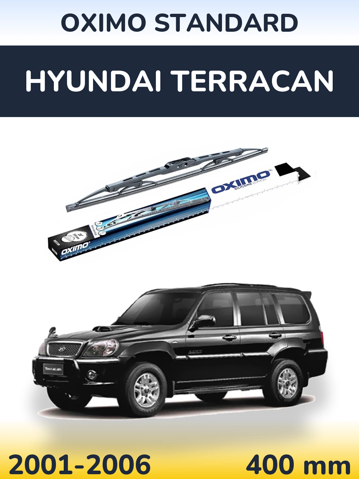 Rear wiper blade Oximo Standard 400 mm for Hyundai Terracan 2001-2006