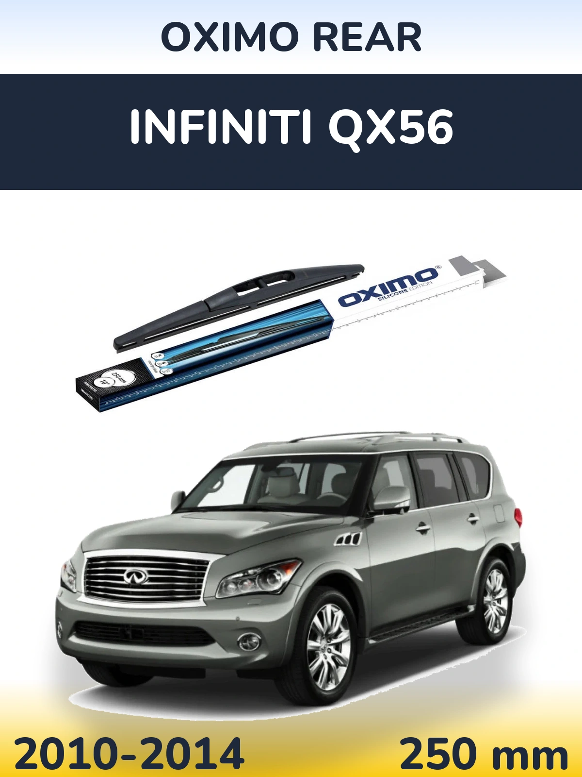 Rear wiper blade Oximo Rear 250 mm for Infiniti QX56 2010-2014