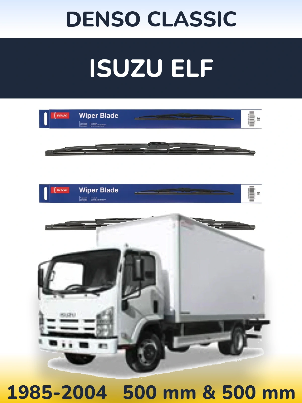 Комплект передних дворников Denso Classic 500 & 500 мм для Isuzu ELF 1985-2004