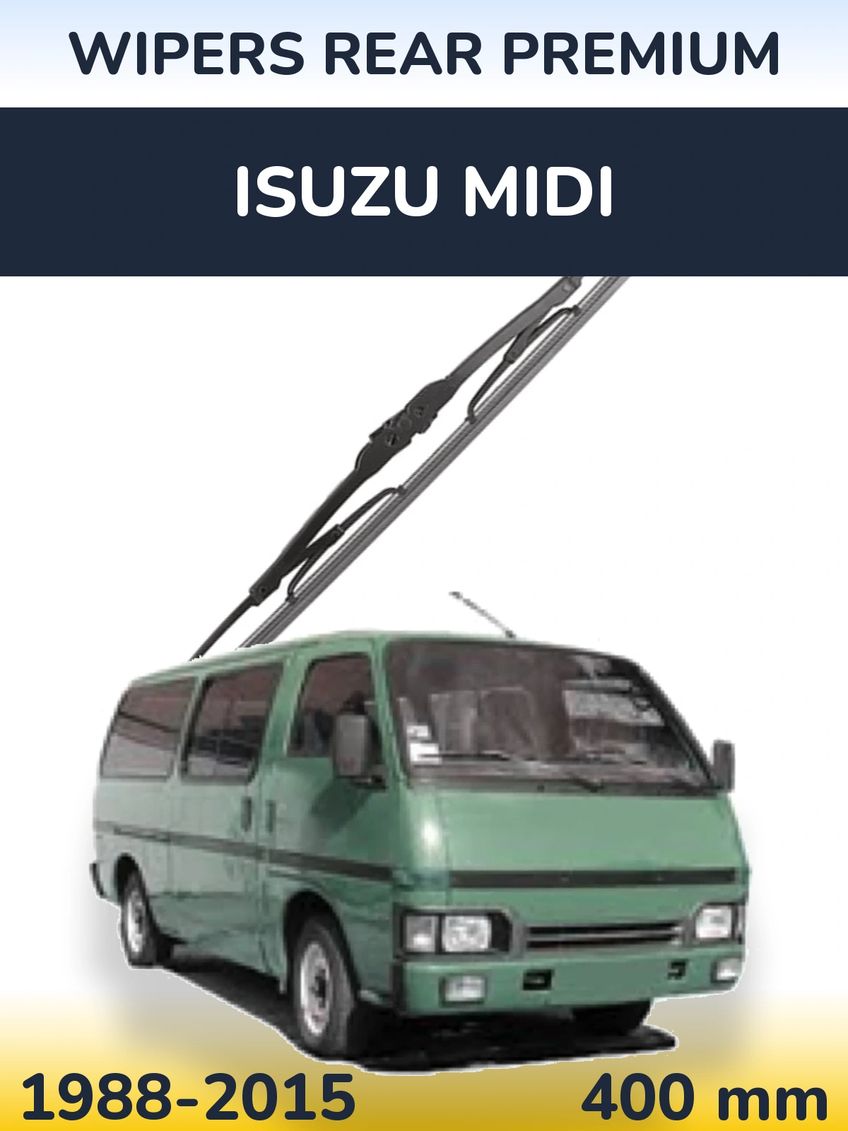 Rear wiper blade WIPERS REAR PREMIUM 400 mm for Isuzu Midi 1988-2015