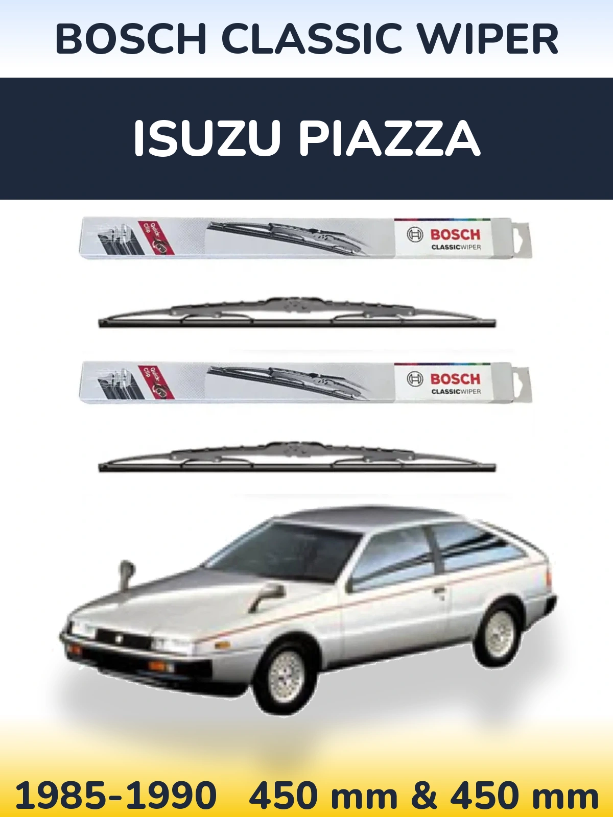 Комплект передних дворников BOSCH Classic Wiper 450 & 450 мм для Isuzu Piazza 1985-1990