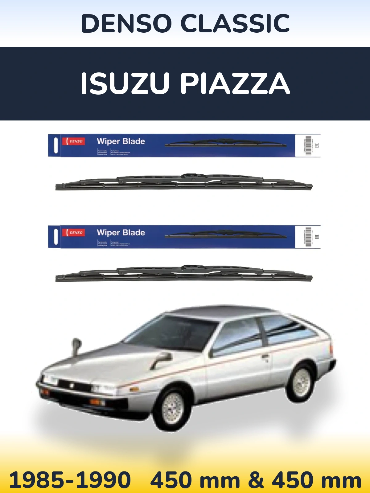 Комплект передних дворников Denso Classic 450 & 450 мм для Isuzu Piazza 1985-1990