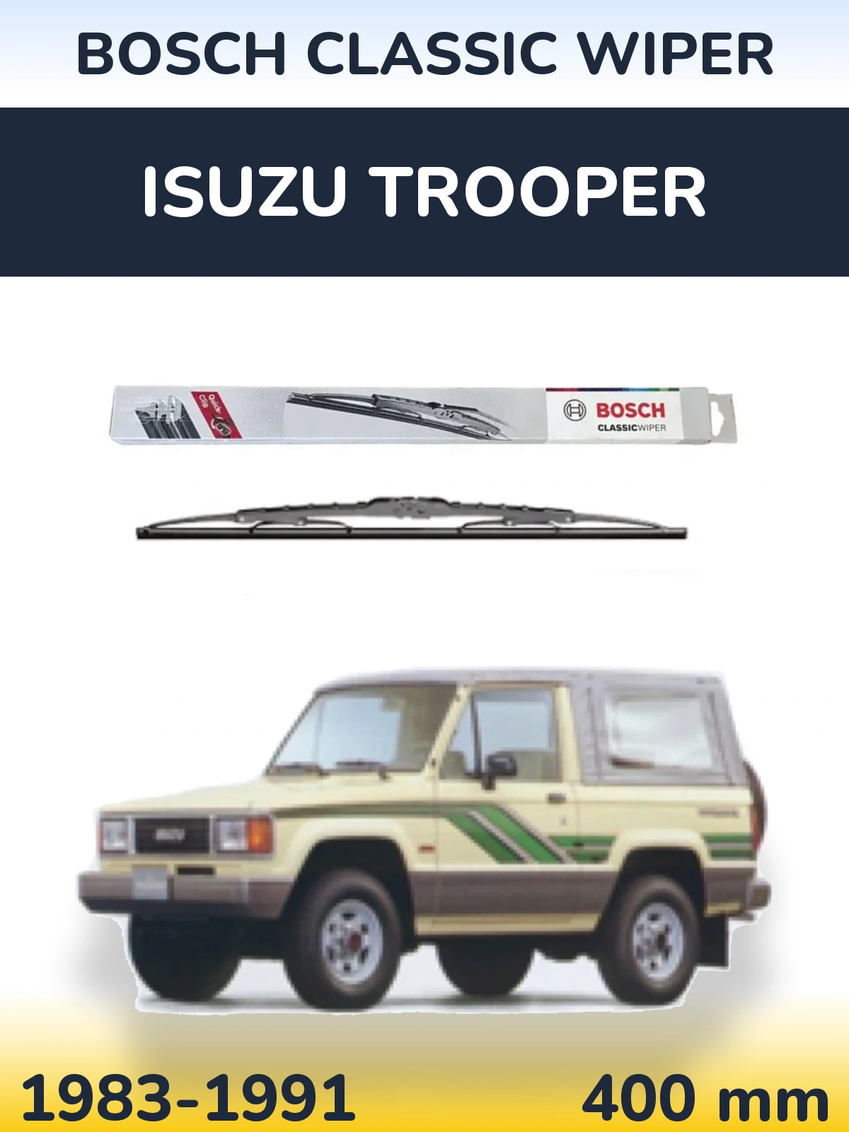 Задний дворник BOSCH Classic Wiper 400 мм для Isuzu Trooper 1983-1991