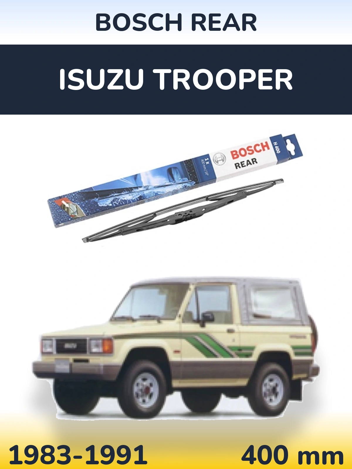 Задний дворник BOSCH Rear 400 мм для Isuzu Trooper 1983-1991