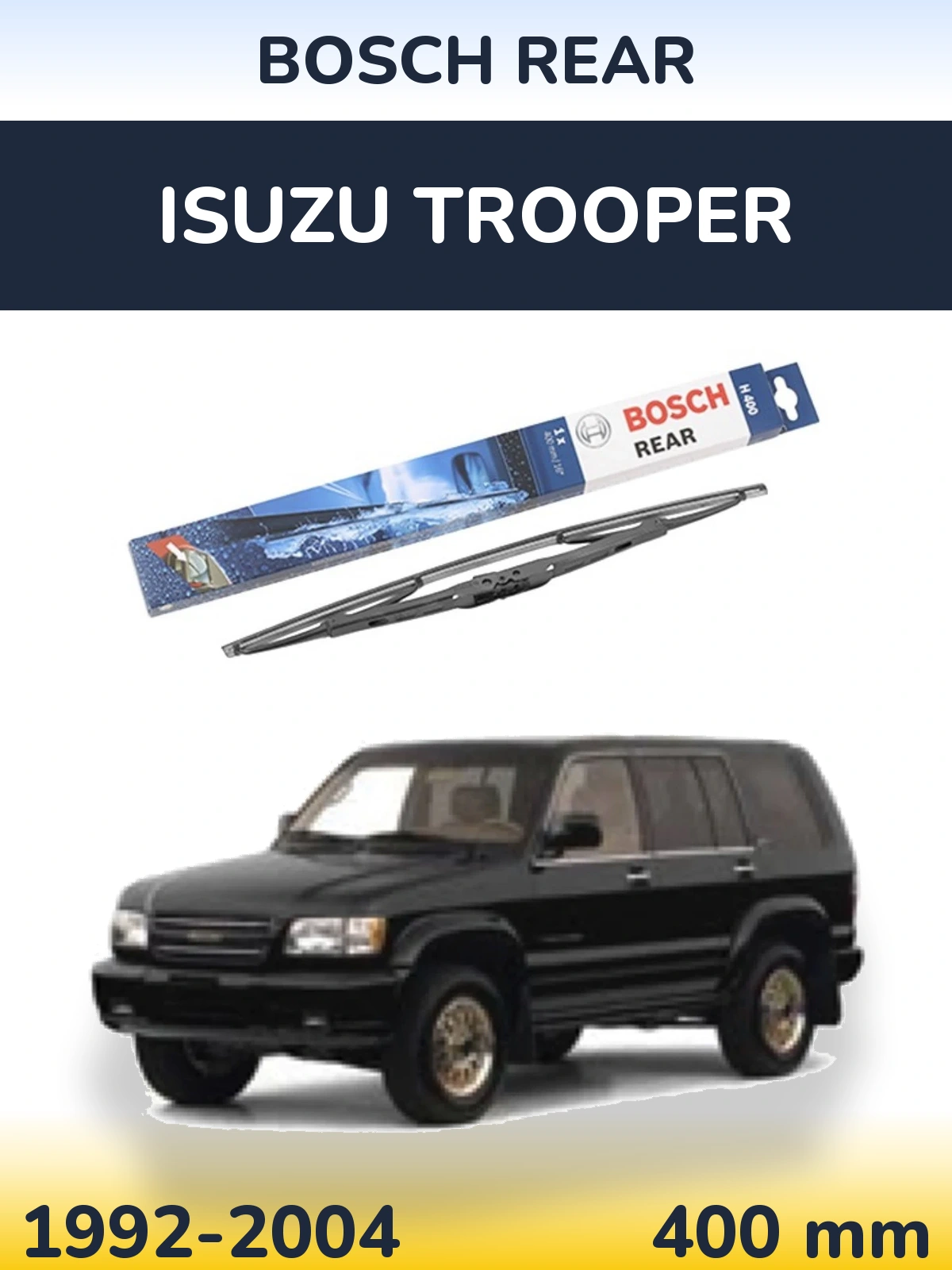 Rear wiper blade BOSCH Rear 400 mm for Isuzu Trooper 1992-2004