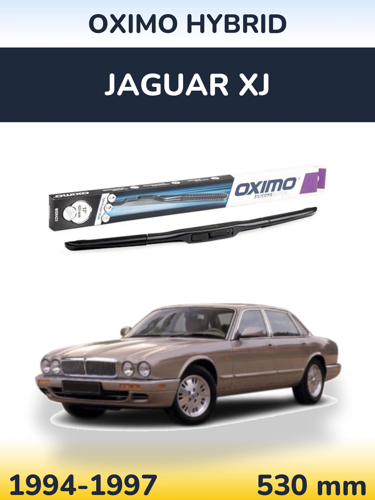 Front wiper blade Oximo Hybrid 530 mm for Jaguar XJ 1994-1997