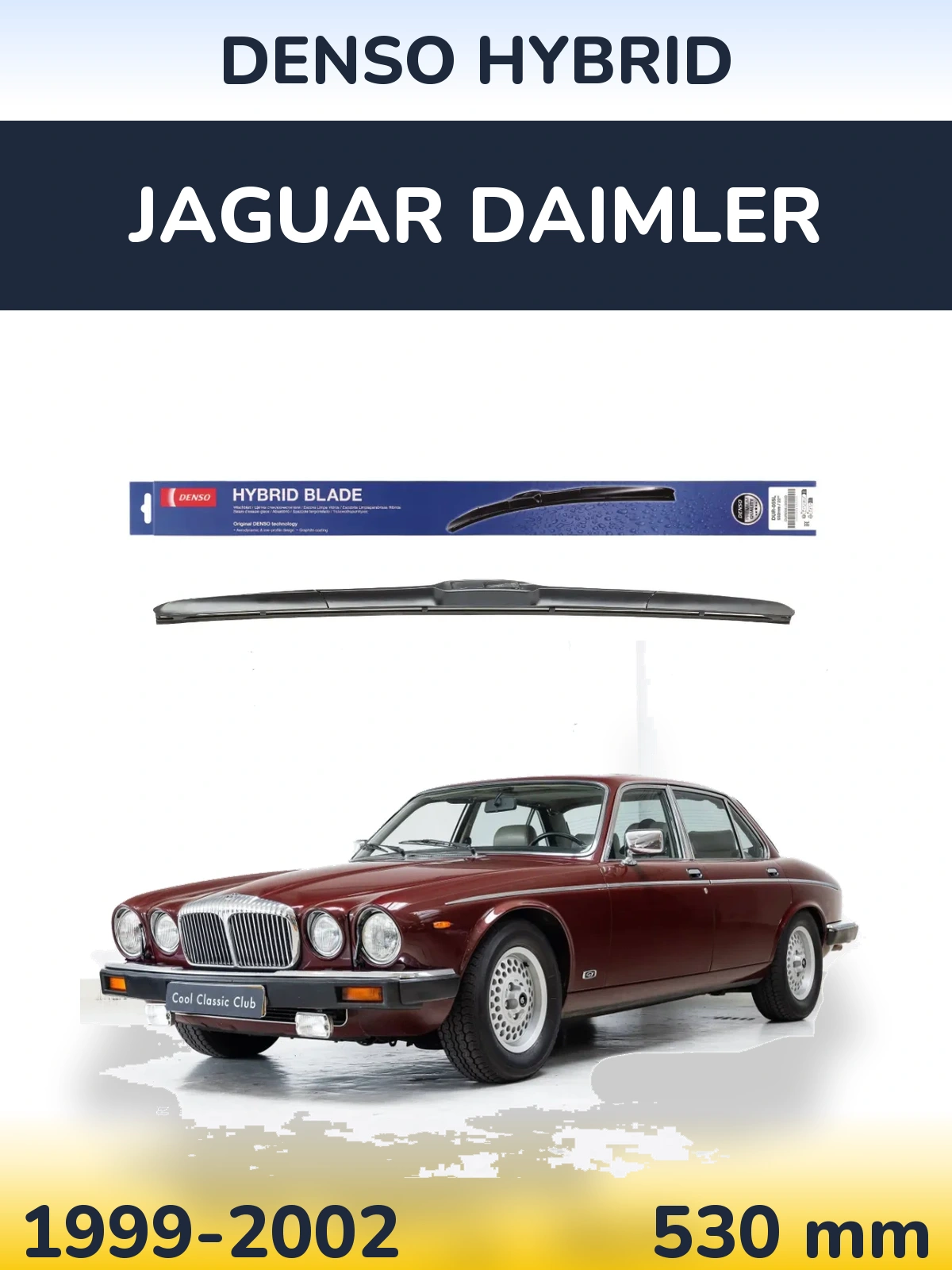 Front wiper blade Denso Hybrid 530 mm for Jaguar Daimler 1999-2002