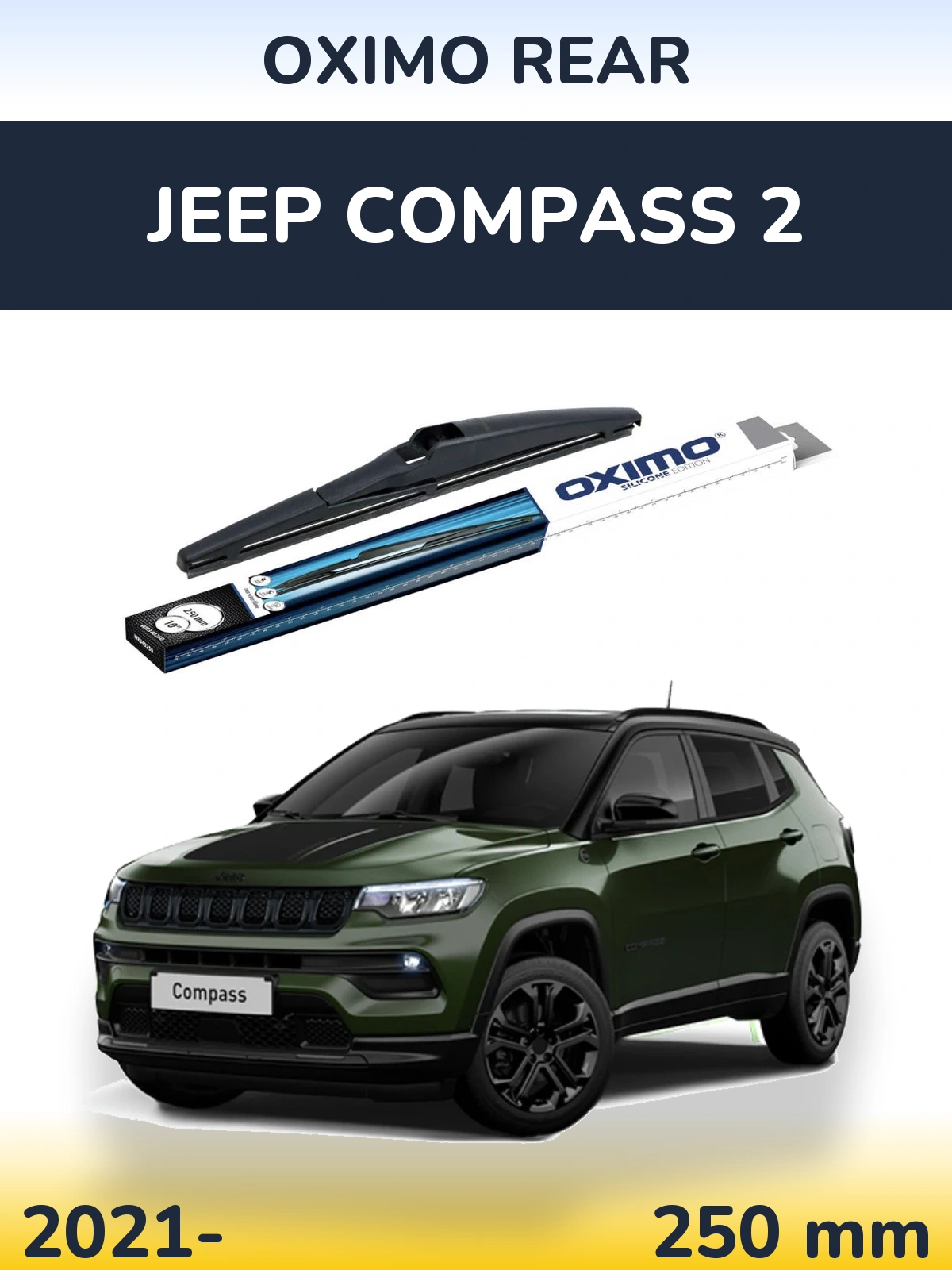 Rear wiper blade Oximo Rear 250 mm for Jeep Compass 2 2021-2026