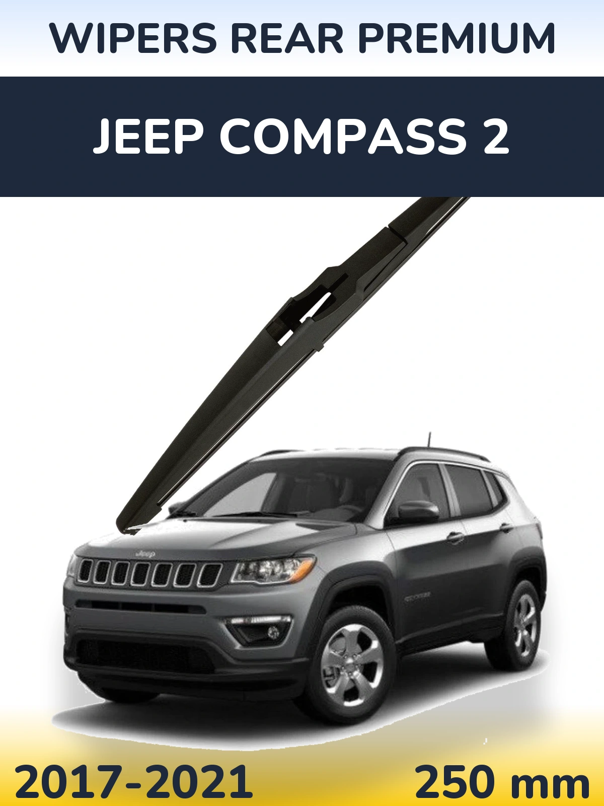 Rear wiper blade WIPERS REAR PREMIUM 250 mm for Jeep Compass 2 2017-2021