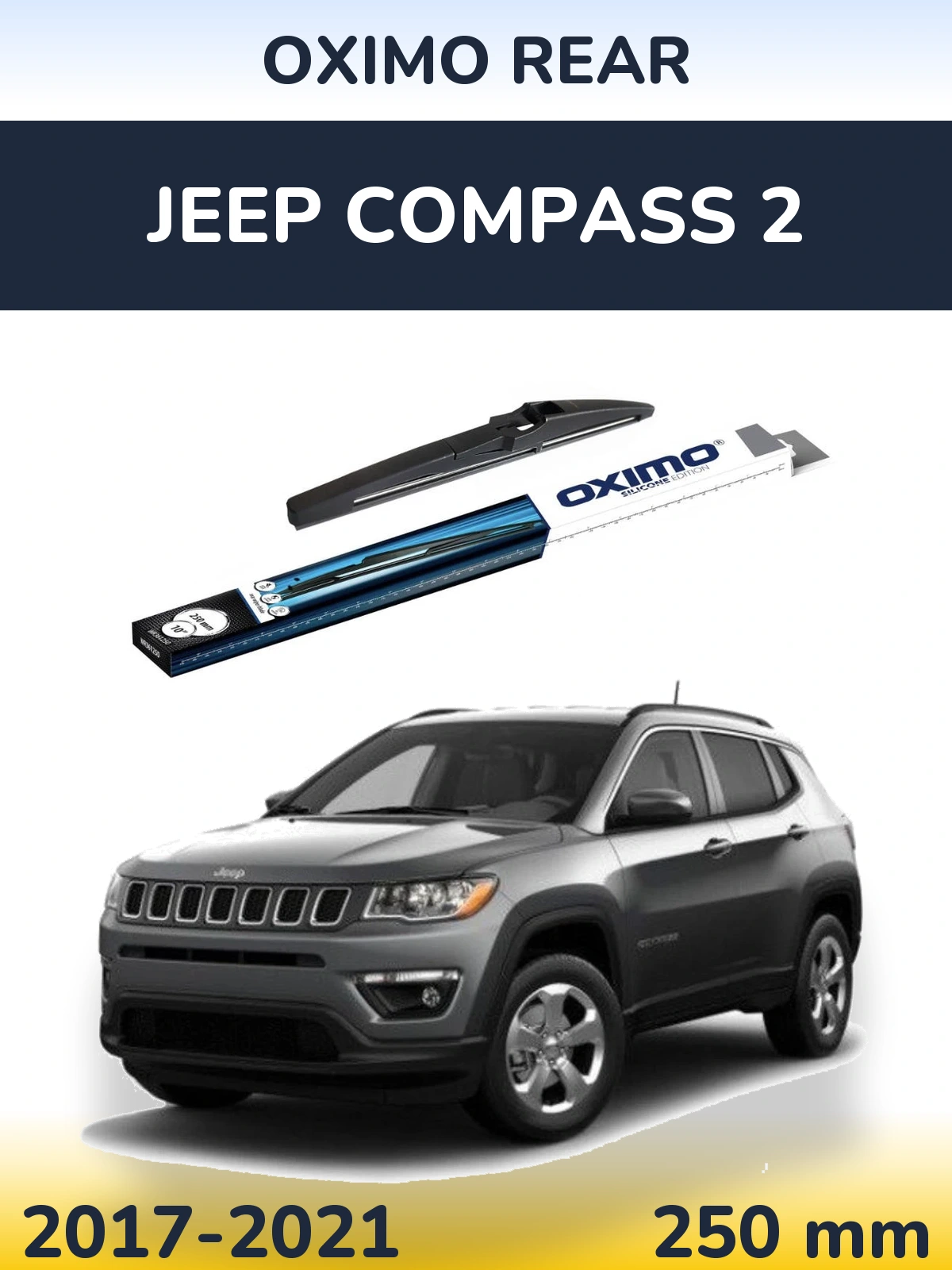 Rear wiper blade Oximo Rear 250 mm for Jeep Compass 2 2017-2021