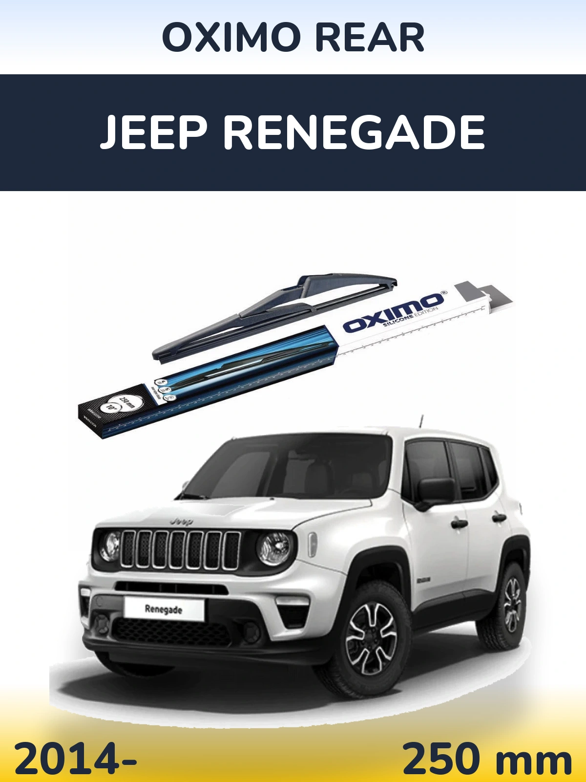 Rear wiper blade Oximo Rear 250 mm for Jeep Renegade 2014-2026