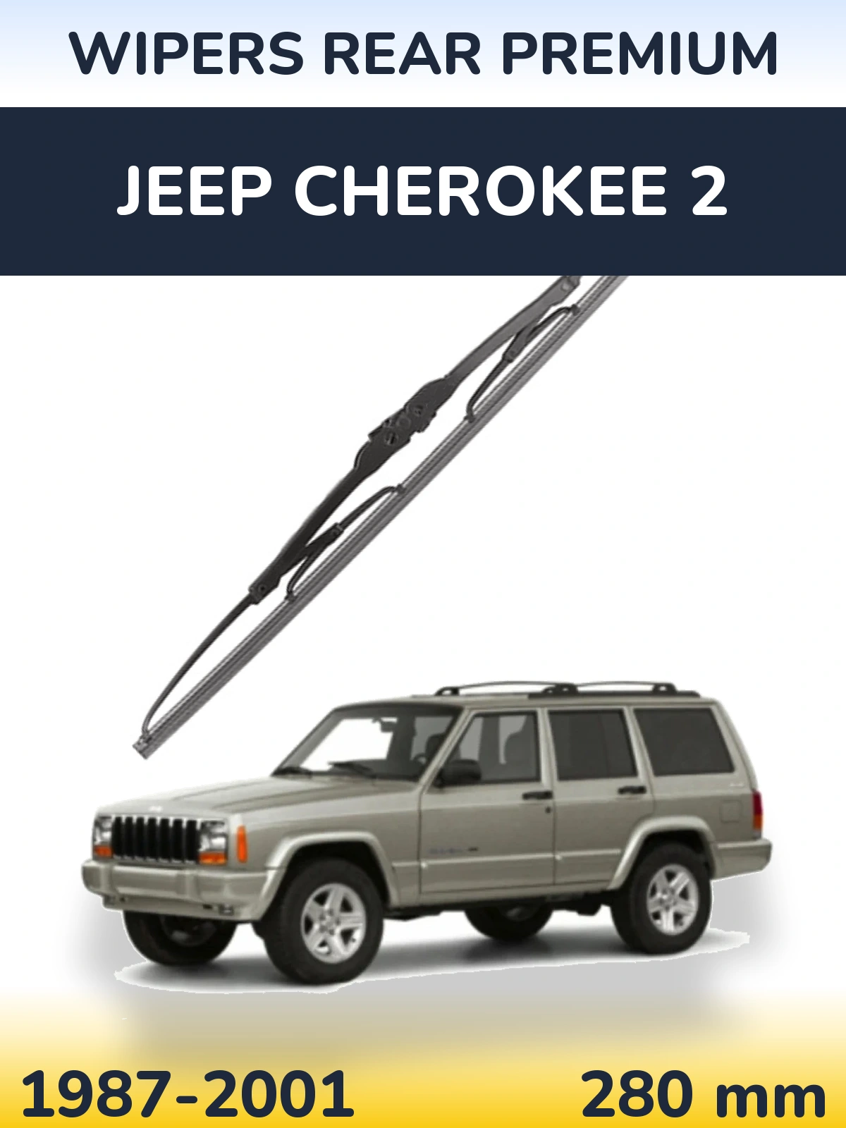 Rear wiper blade WIPERS REAR PREMIUM 280 mm for Jeep Cherokee 2 1987-2001