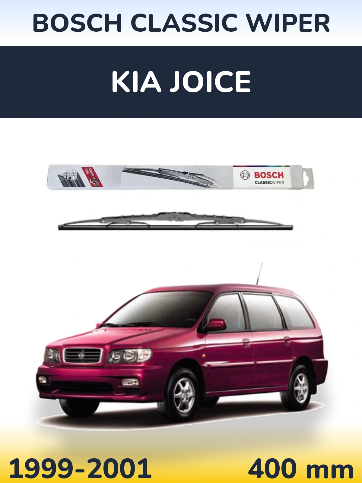 Задня щітка BOSCH Classic Wiper 400 мм для KIA Joice 1999-2001
