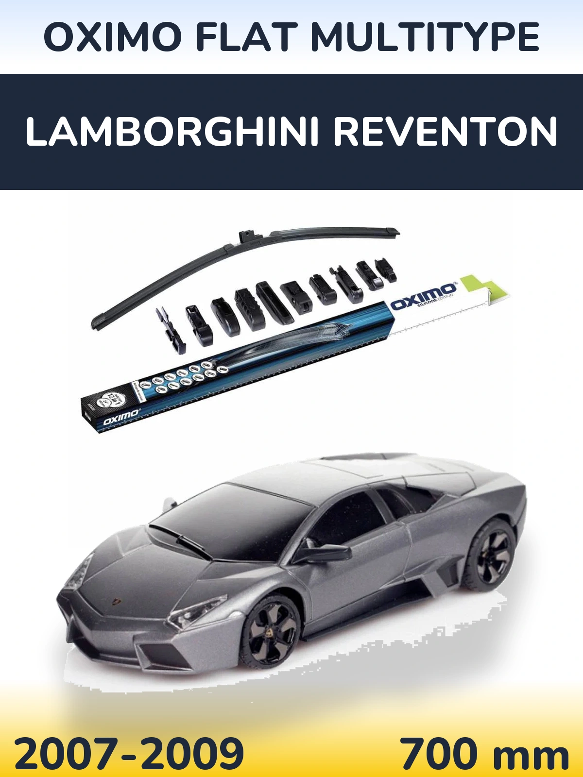 Front wiper blade Oximo Flat MultiTypee 700 mm for Lamborghini Reventon 2007-2009