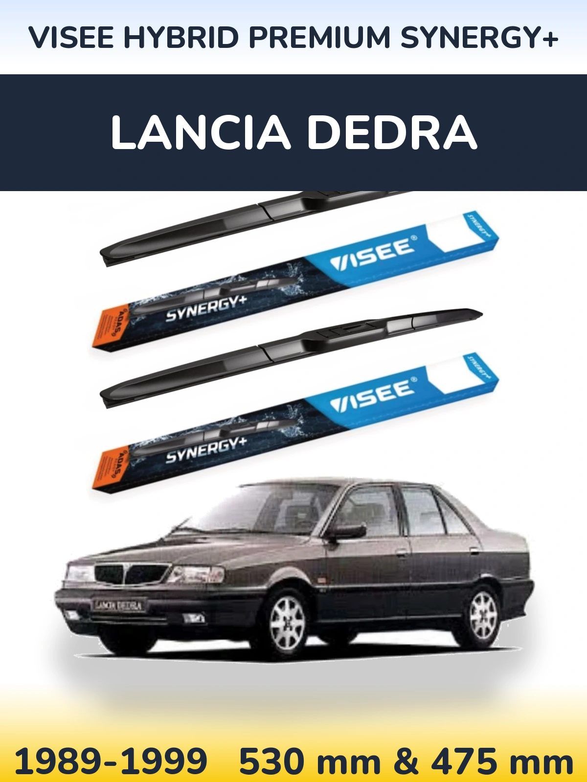 Комплект передних дворников VISEE HYBRID PREMIUM SYNERGY+ 530 & 475 мм для Lancia Dedra 1989-1999