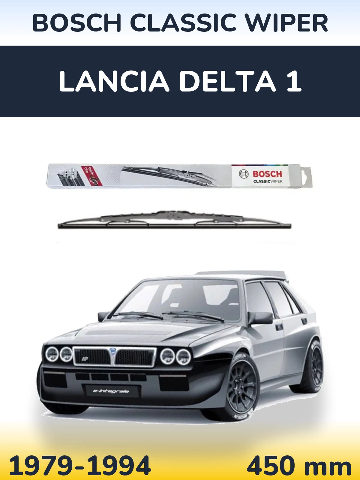 Rear wiper blade BOSCH Classic Wiper 450 mm for Lancia Delta 1 1979-1994