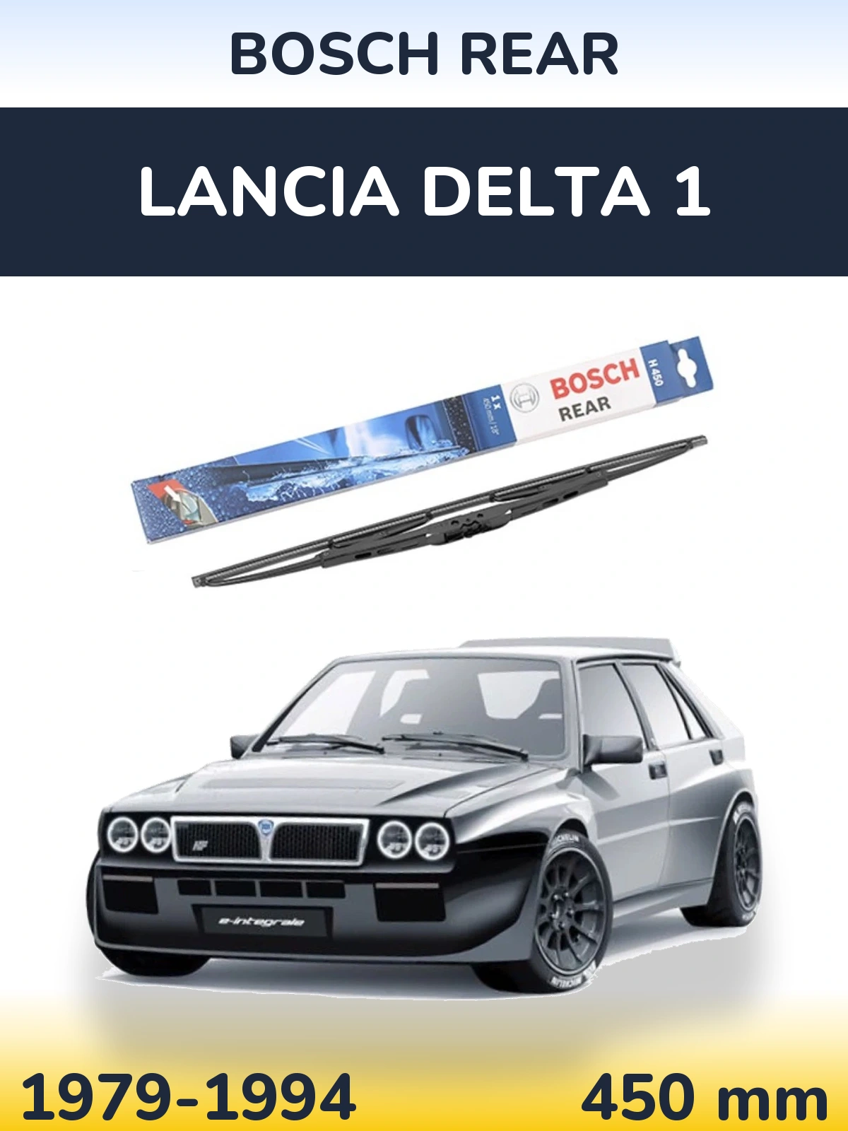 Rear wiper blade BOSCH Rear 450 mm for Lancia Delta 1 1979-1994