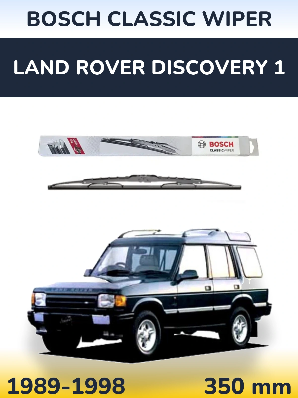 Rear wiper blade BOSCH Classic Wiper 340 mm for Land Rover Discovery 1 1989-1998