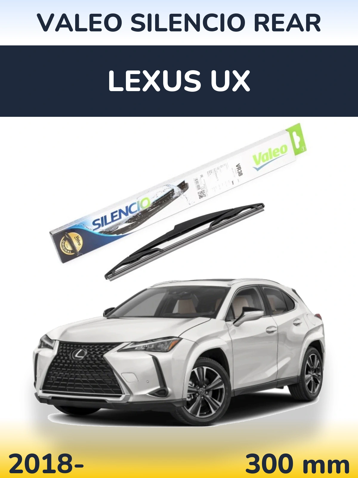 Задний дворник Valeo Silencio Rear 300 мм для Lexus UX 2018-2026