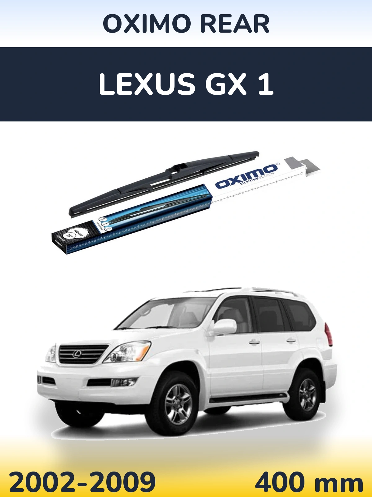 Rear wiper blade Oximo Rear 400 mm for Lexus GX 1 2002-2009