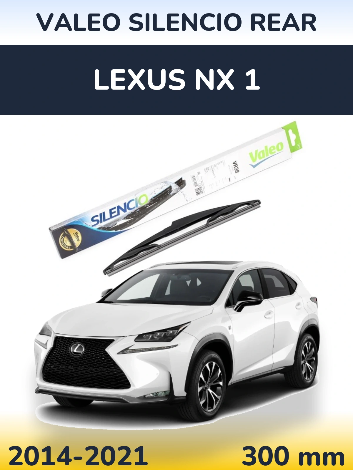 Rear wiper blade Valeo Silencio Rear 300 mm for Lexus NX 1 2014-2021