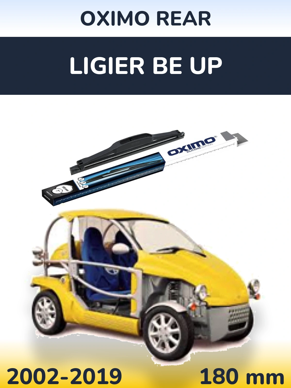 Rear wiper blade Oximo Rear 180 mm for Ligier Be Up 2002-2019