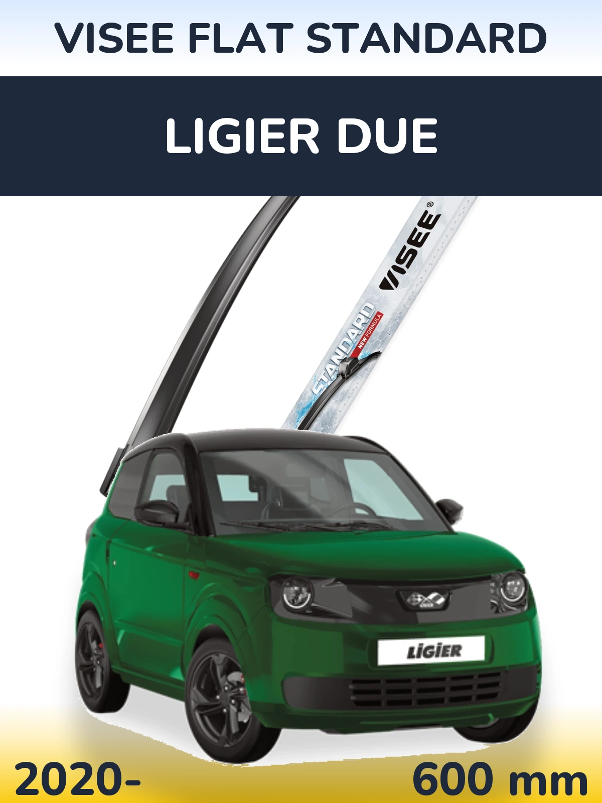 Передня щітка VISEE FLAT STANDARD 600 мм для Ligier Due 2020-2026