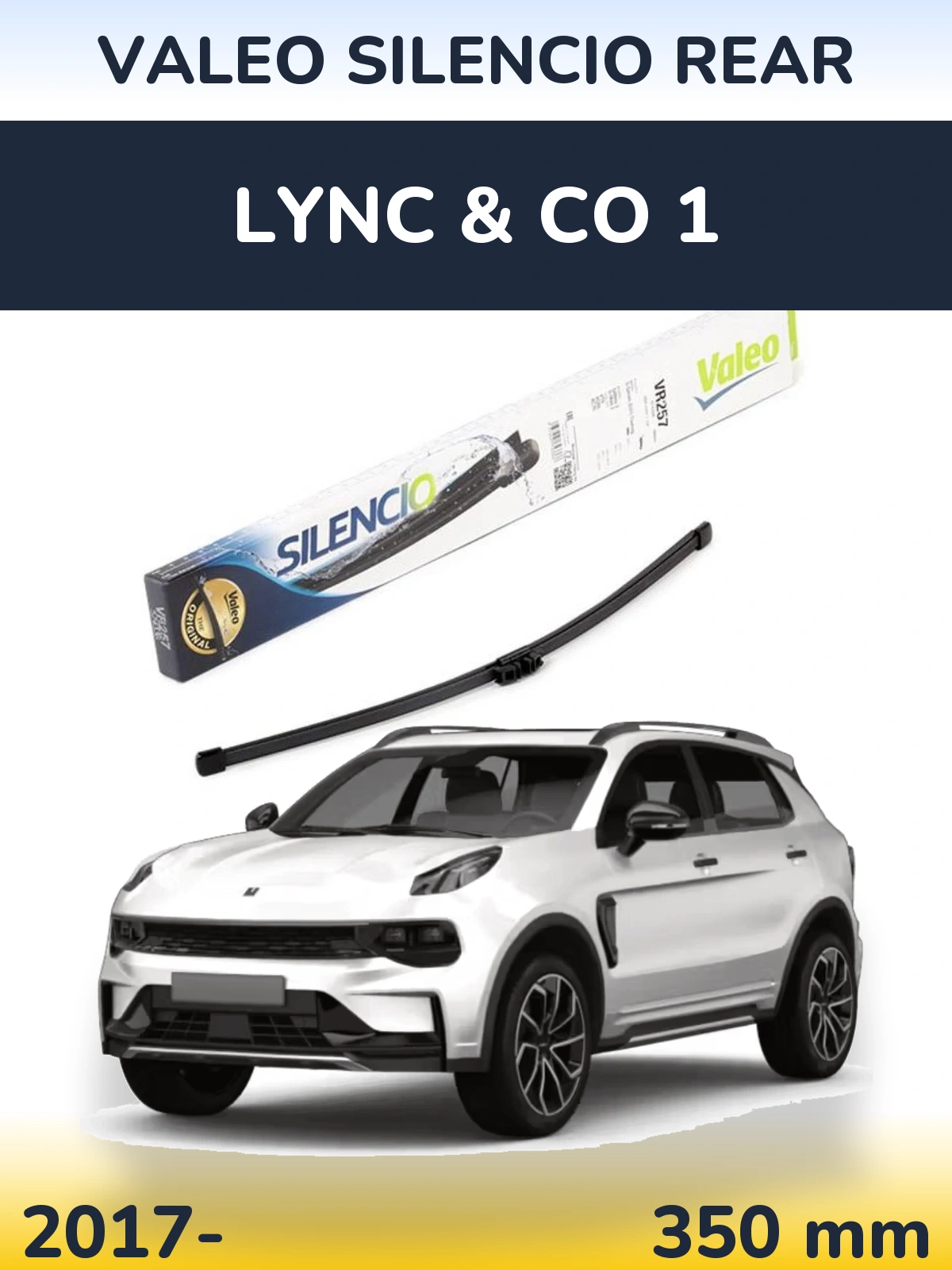 Rear wiper blade Valeo Silencio Rear 350 mm for Lync & Co 1 2017-2026