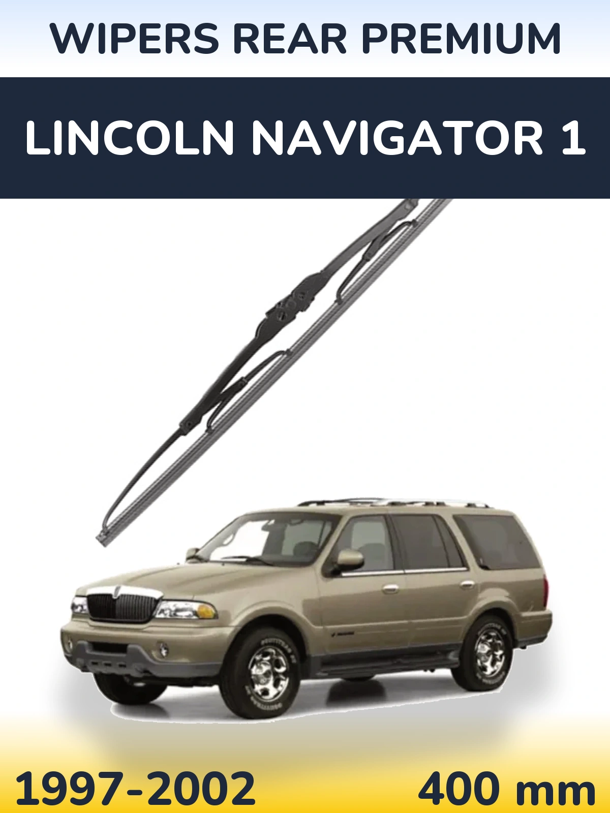 Rear wiper blade WIPERS REAR PREMIUM 400 mm for Lincoln Navigator 1 1997-2002