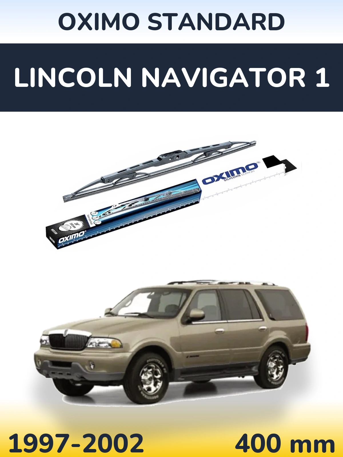 Rear wiper blade Oximo Standard 400 mm for Lincoln Navigator 1 1997-2002