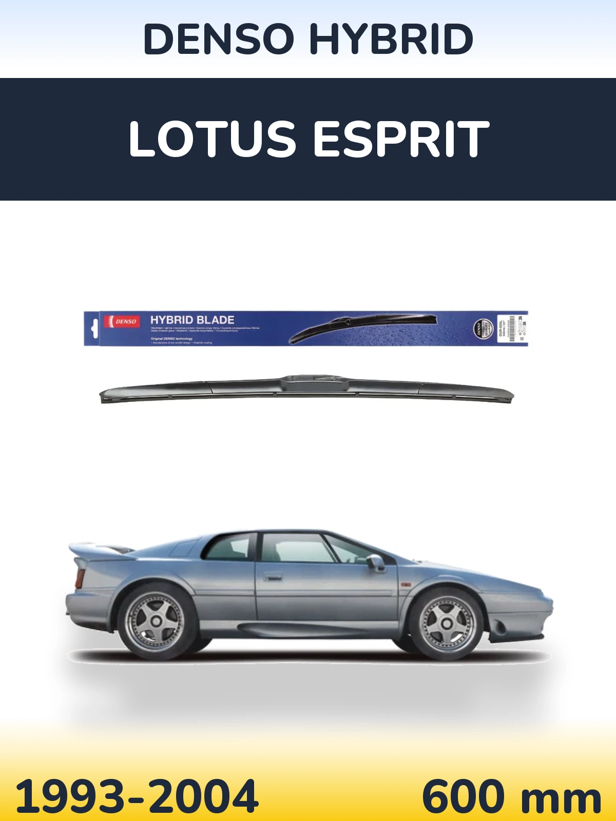 Front wiper blade Denso Hybrid 600 mm for Lotus Esprit 1993-2004