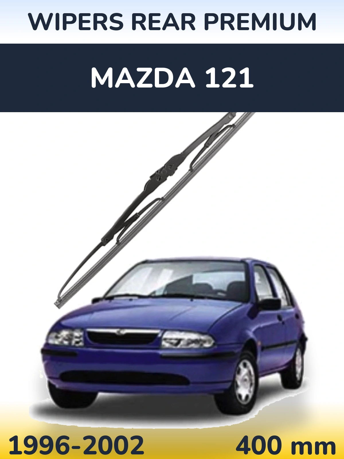 Rear wiper blade WIPERS REAR PREMIUM 400 mm for Mazda 121 1996-2002