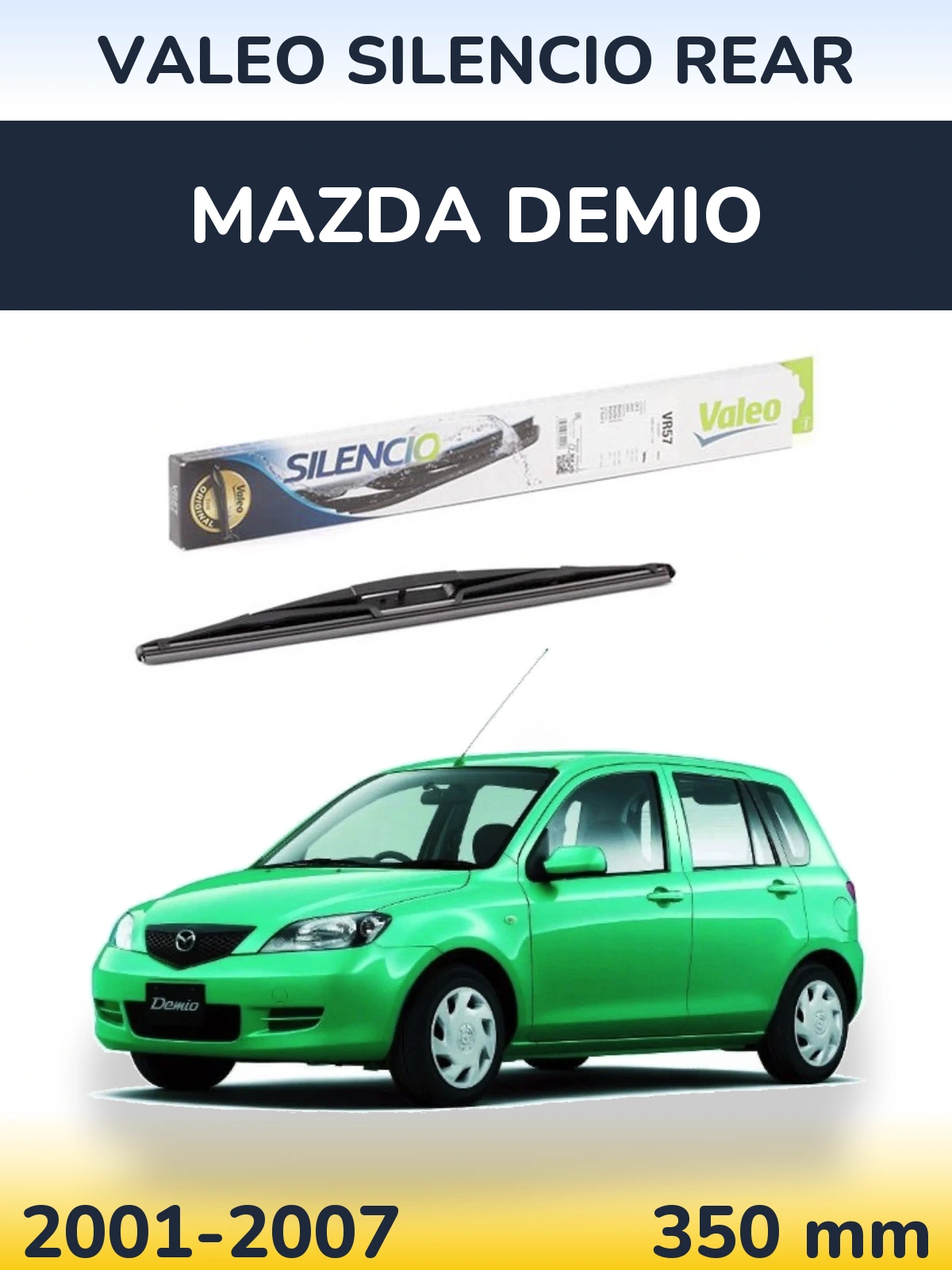 Rear wiper blade Valeo Silencio Rear 345 mm for Mazda Demio 2001-2007