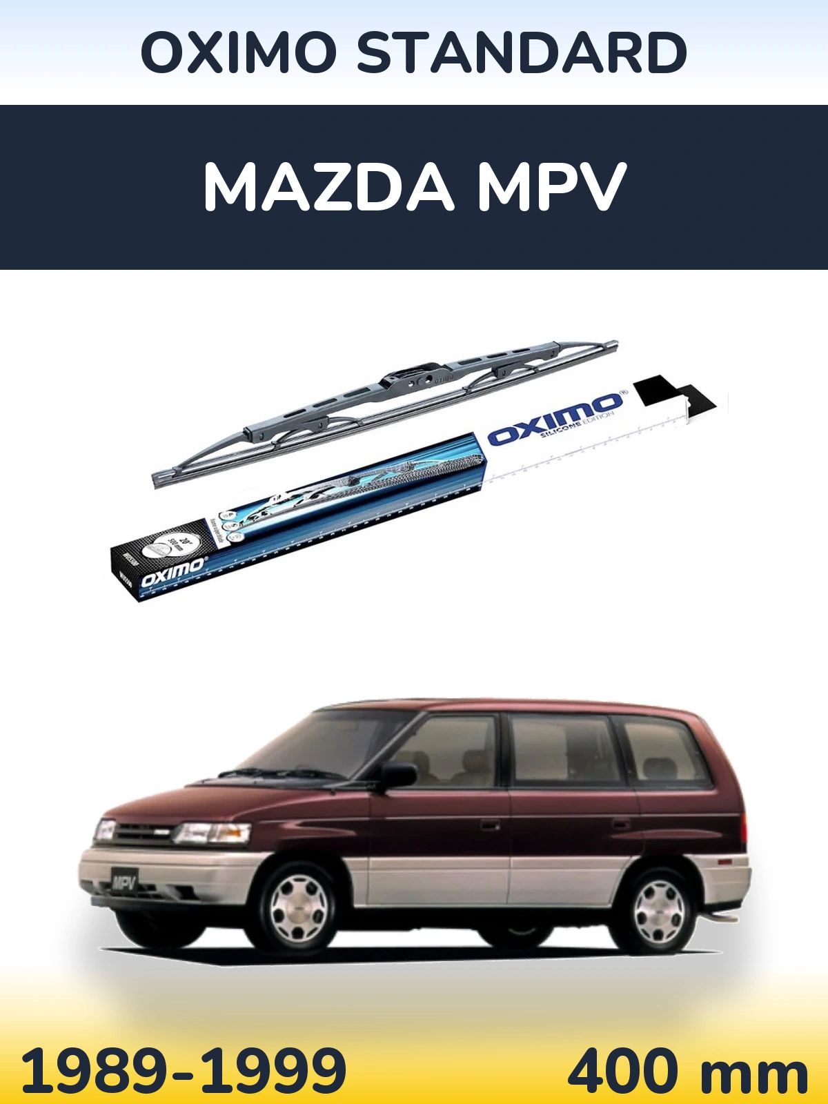Rear wiper blade Oximo Standard 400 mm for Mazda MPV 1989-1999