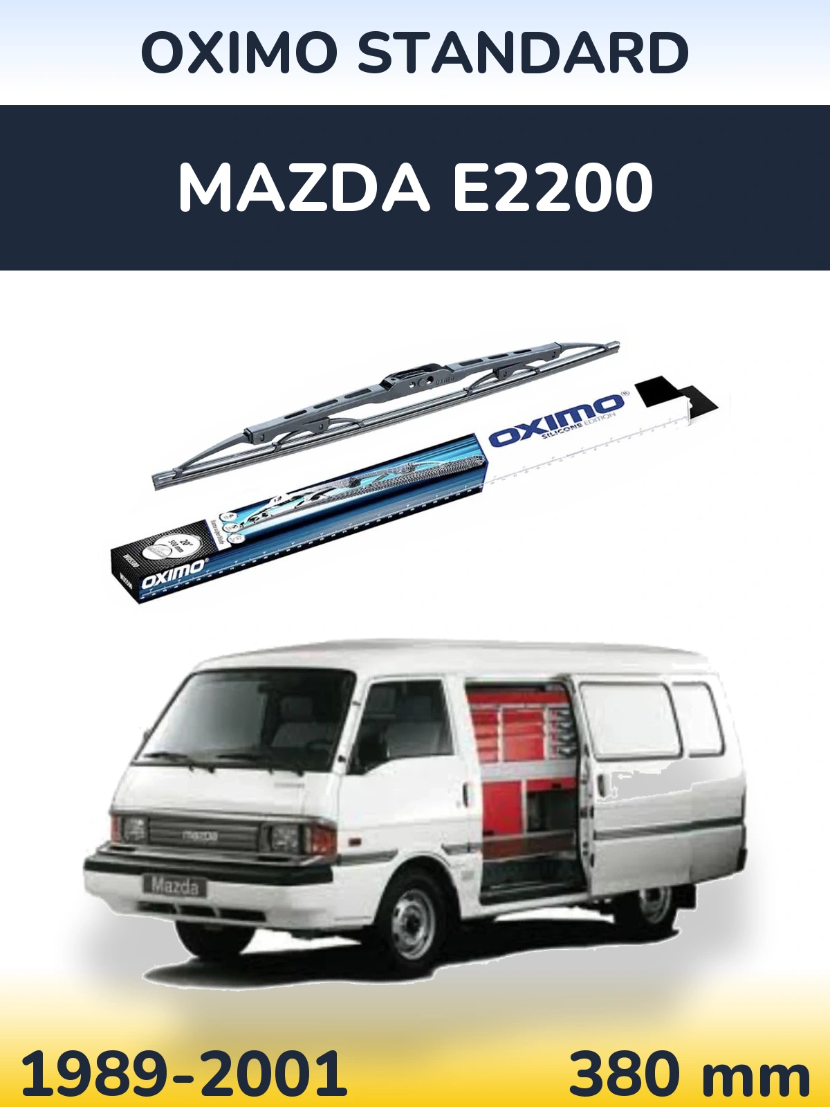 Rear wiper blade Oximo Standard 375 mm for Mazda E2200 1989-2001