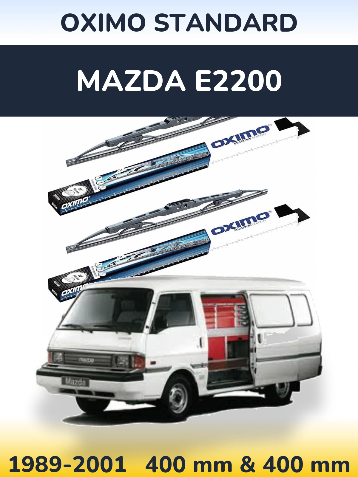Комплект передніх щіток Oximo Standard 400 & 400 мм для Mazda E2200 1989-2001