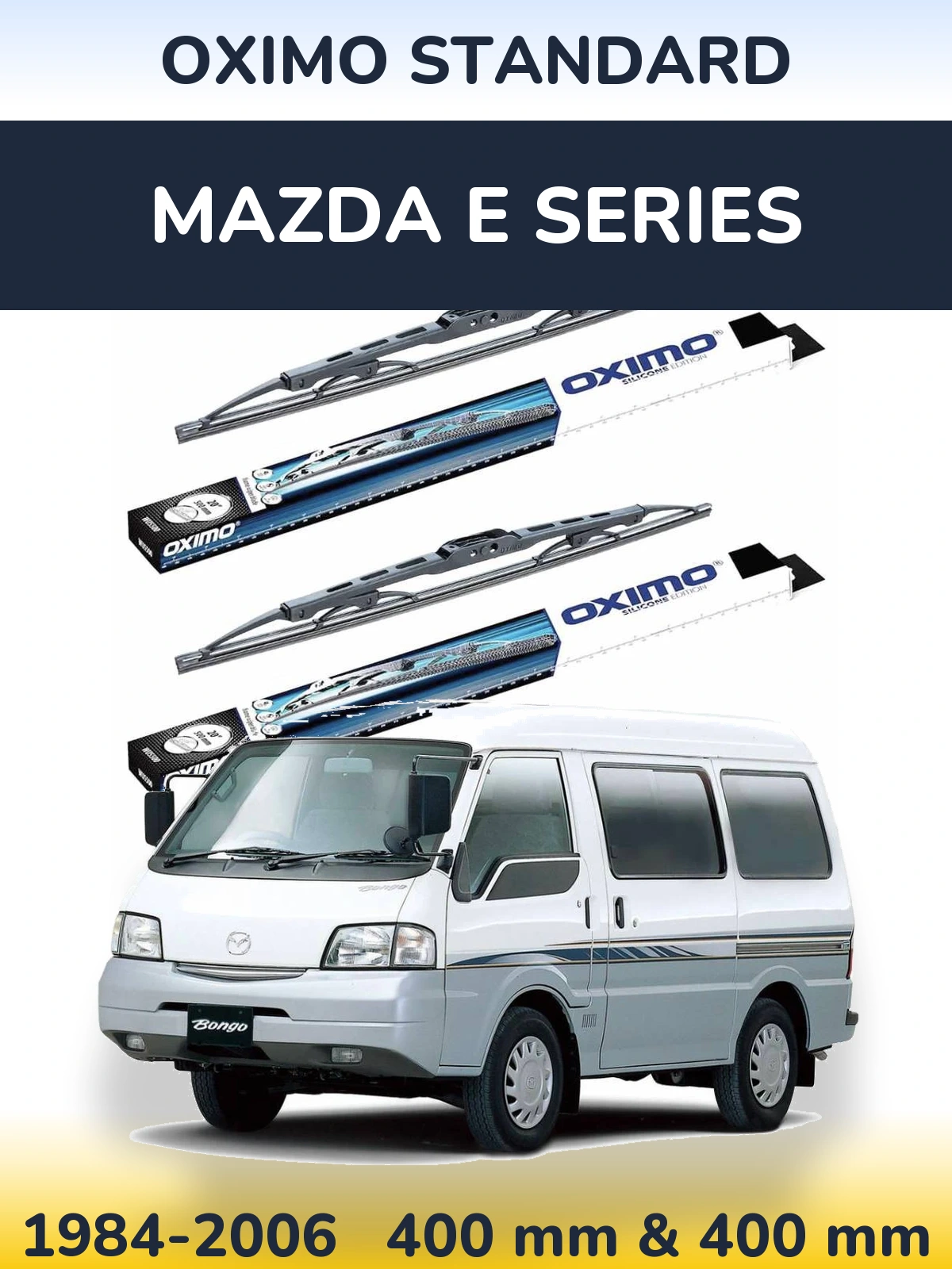 Комплект передніх щіток Oximo Standard 400 & 400 мм для Mazda E Series 1984-2006
