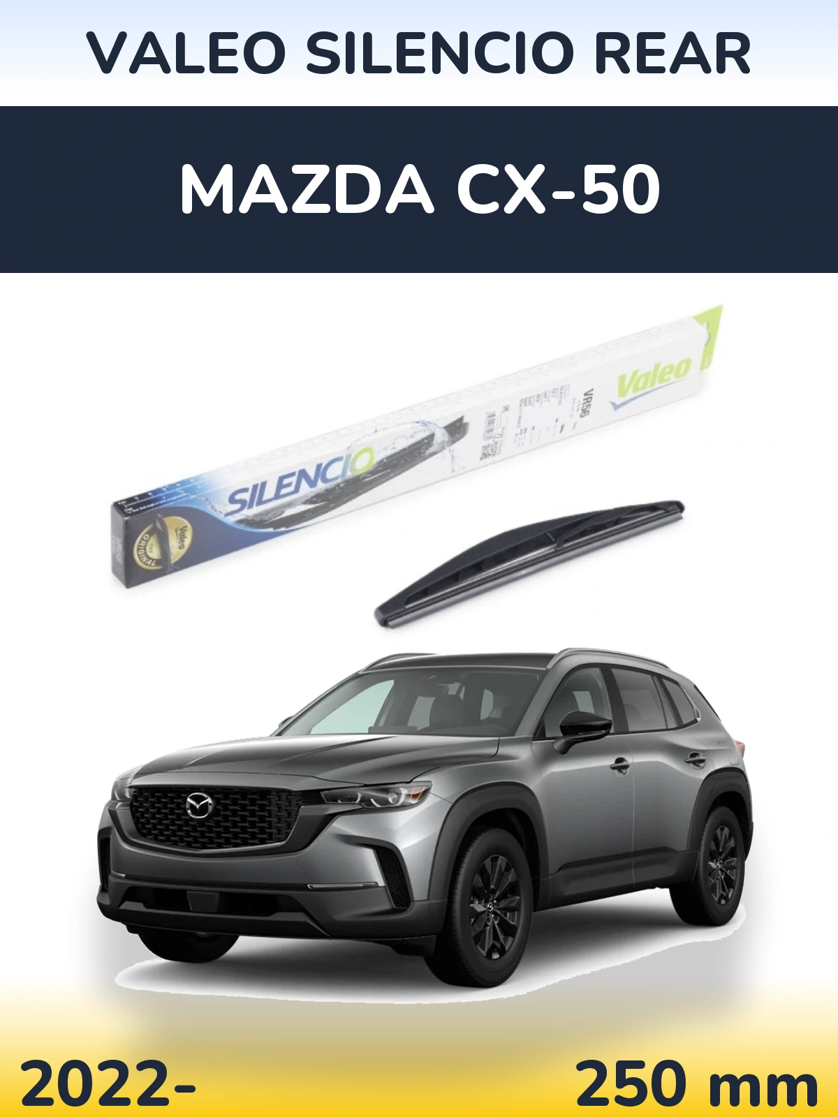 Rear wiper blade Valeo Silencio Rear 240 mm for Mazda CX-50 2022-2026