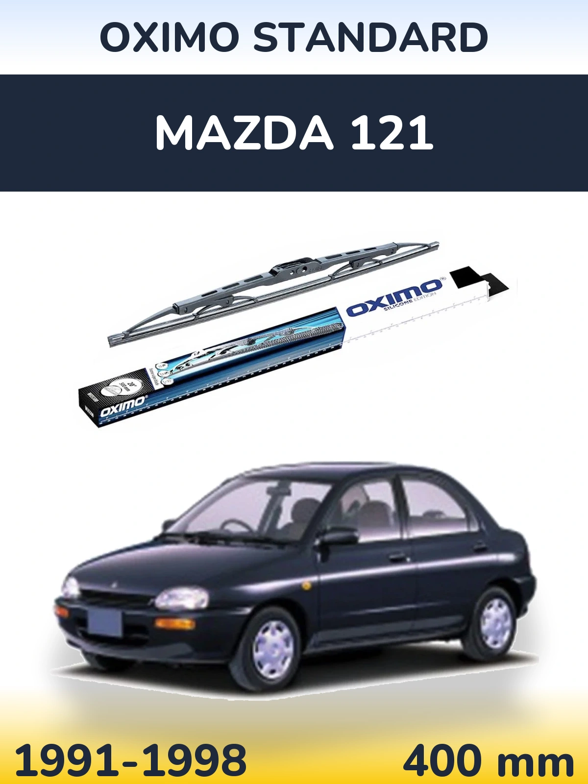 Rear wiper blade Oximo Standard 400 mm for Mazda 121 1991-1998