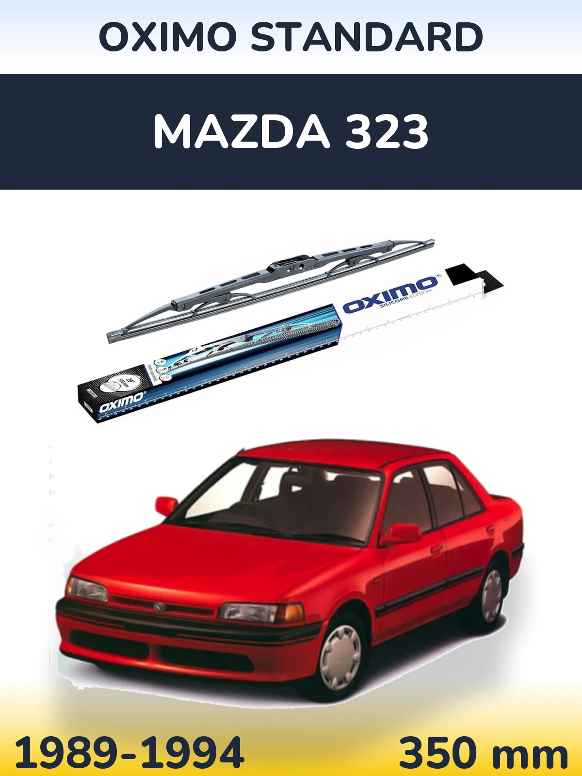Rear wiper blade Oximo Standard 350 mm for Mazda 323 1989-1994