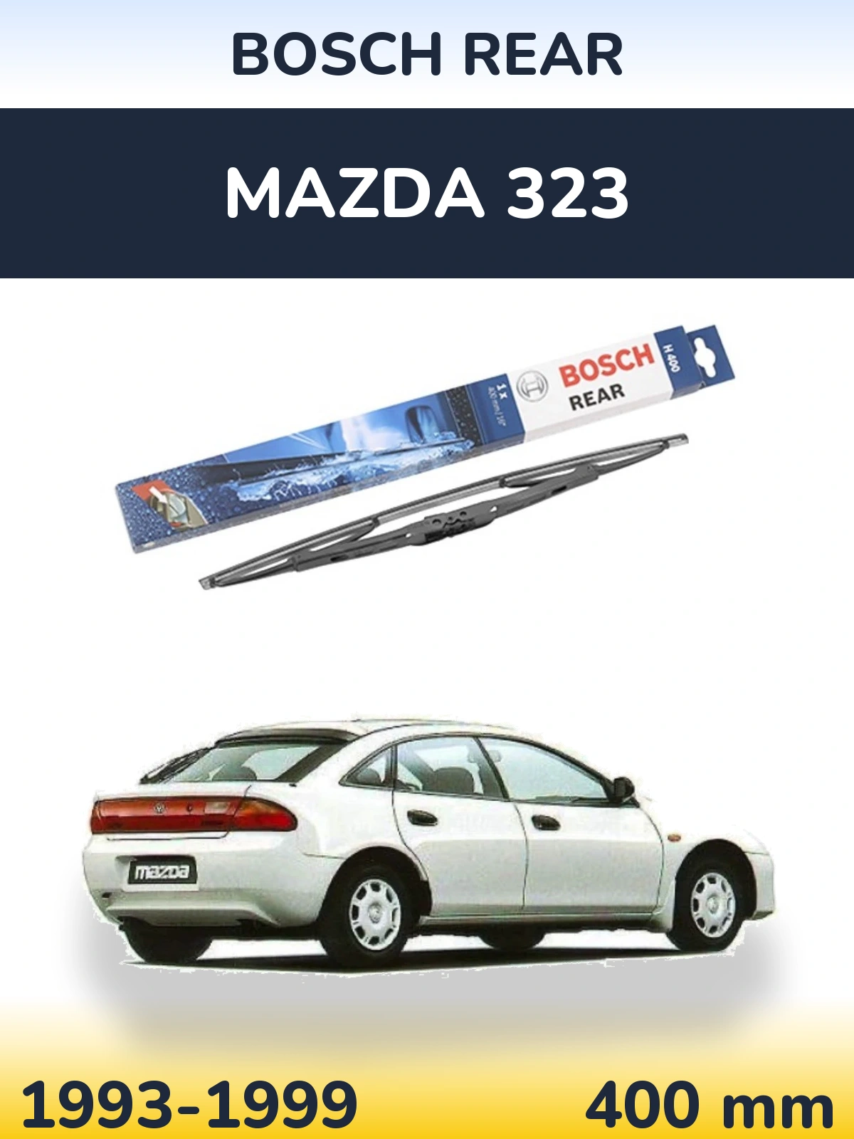 Rear wiper blade BOSCH Rear 400 mm for Mazda 323 1993-1999
