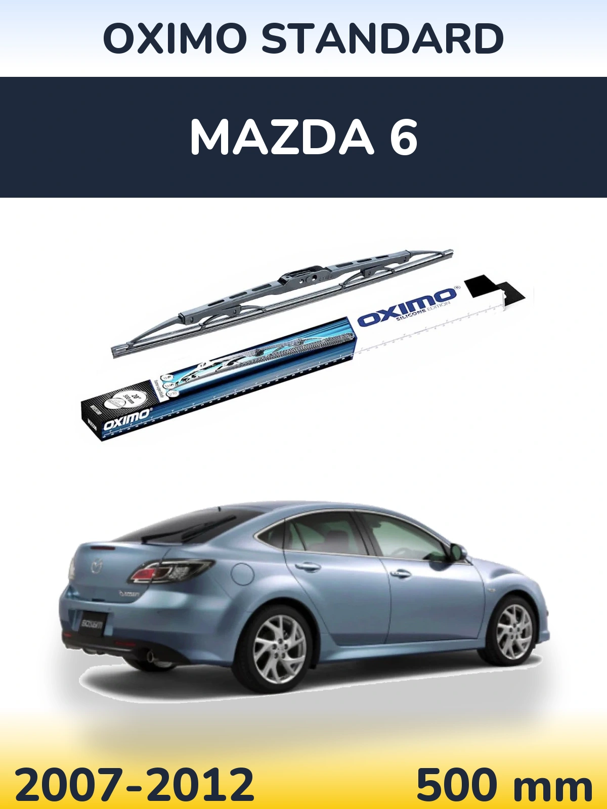 Rear wiper blade Oximo Standard 500 mm for Mazda 6 2007-2012