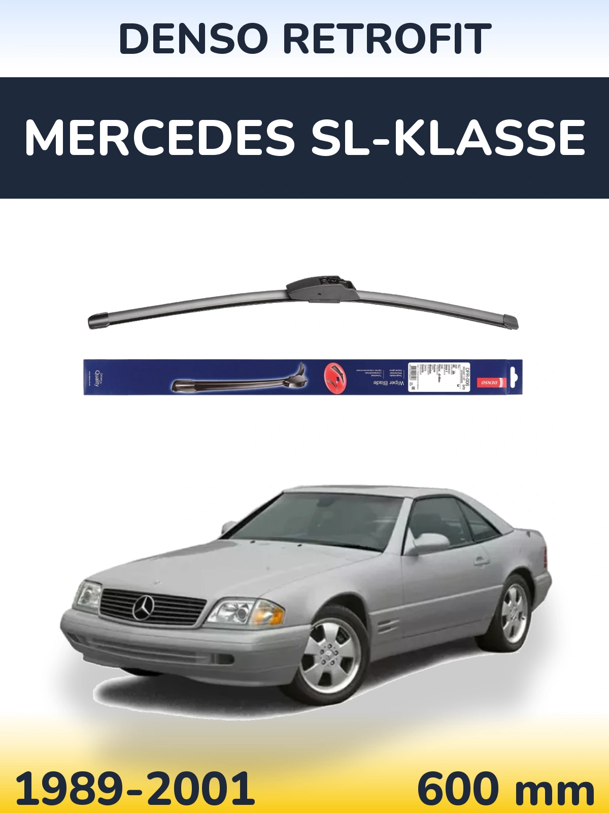 Передний дворник Denso Retrofit 600 мм для Mercedes SL-Klasse 1989-2001