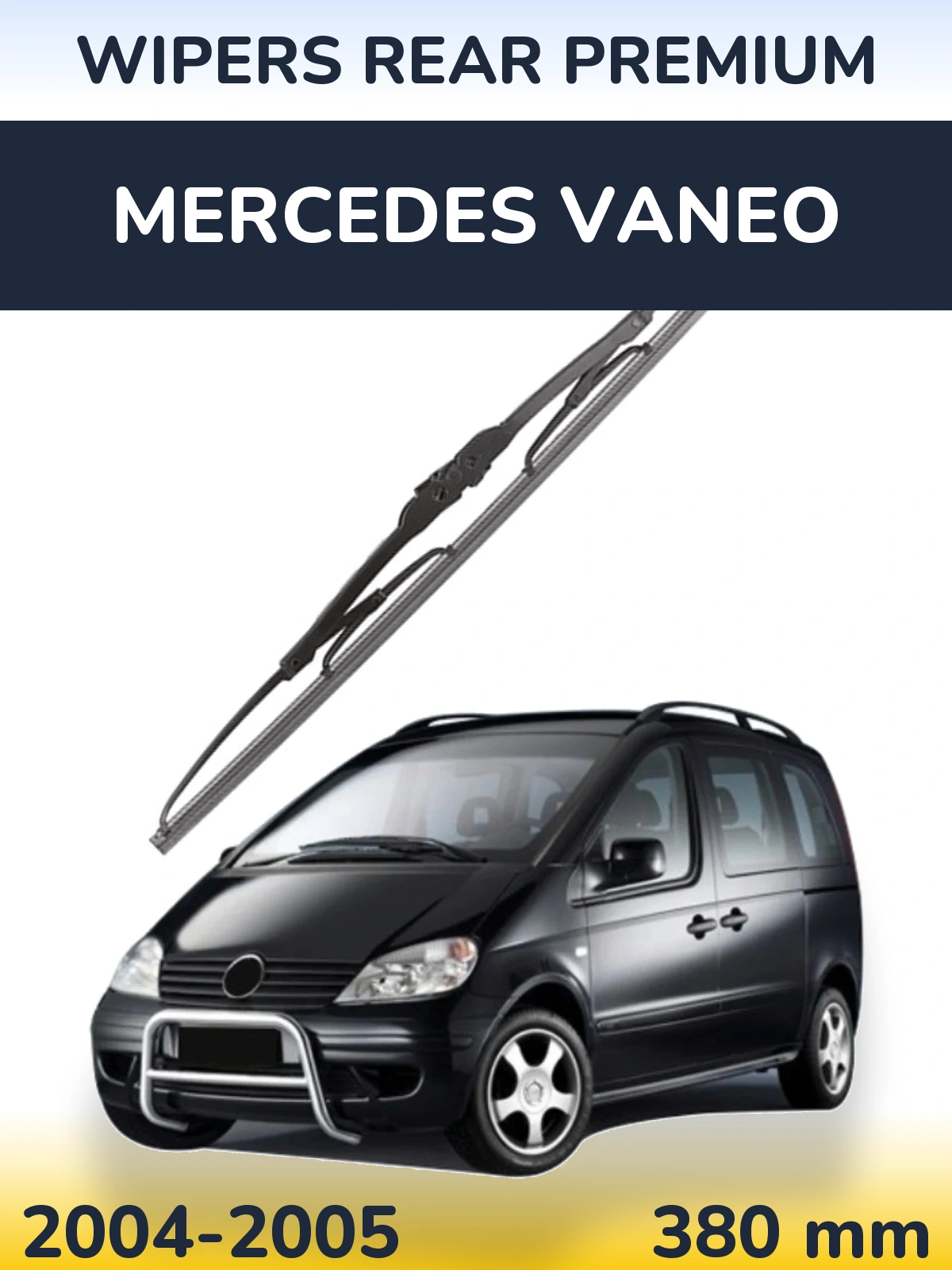 Rear wiper blade WIPERS REAR PREMIUM 380 mm for Mercedes Vaneo 2004-2005