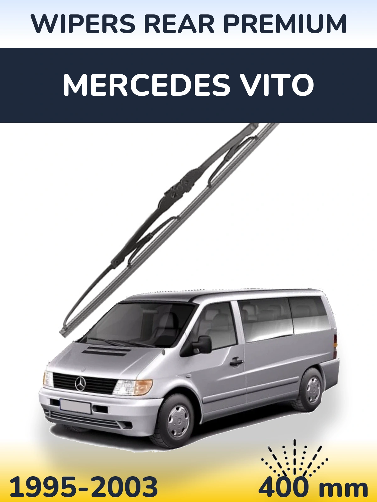 Rear wiper blade WIPERS REAR PREMIUM 400 mm for Mercedes Vito 1995-2003