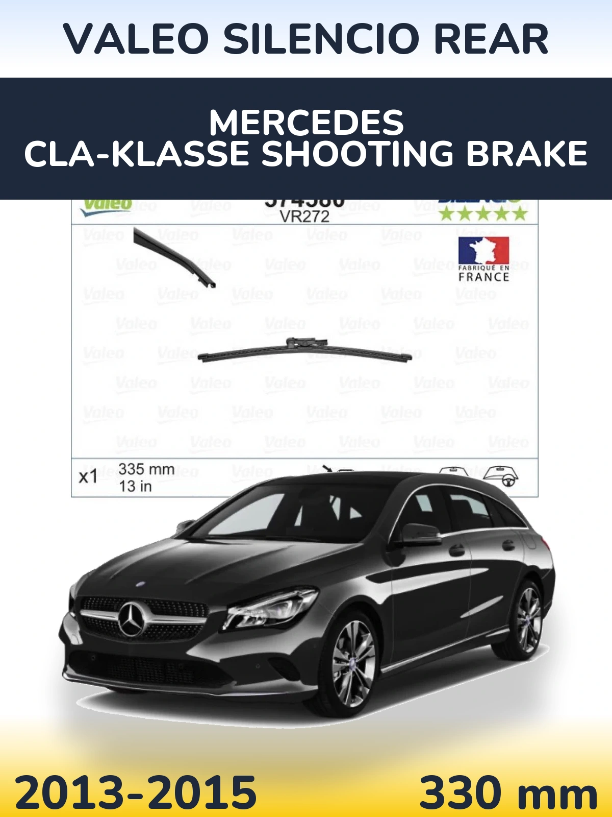Задний дворник Valeo Silencio Rear 330 мм для Mercedes CLA-Klasse Shooting Brake 2013-2015