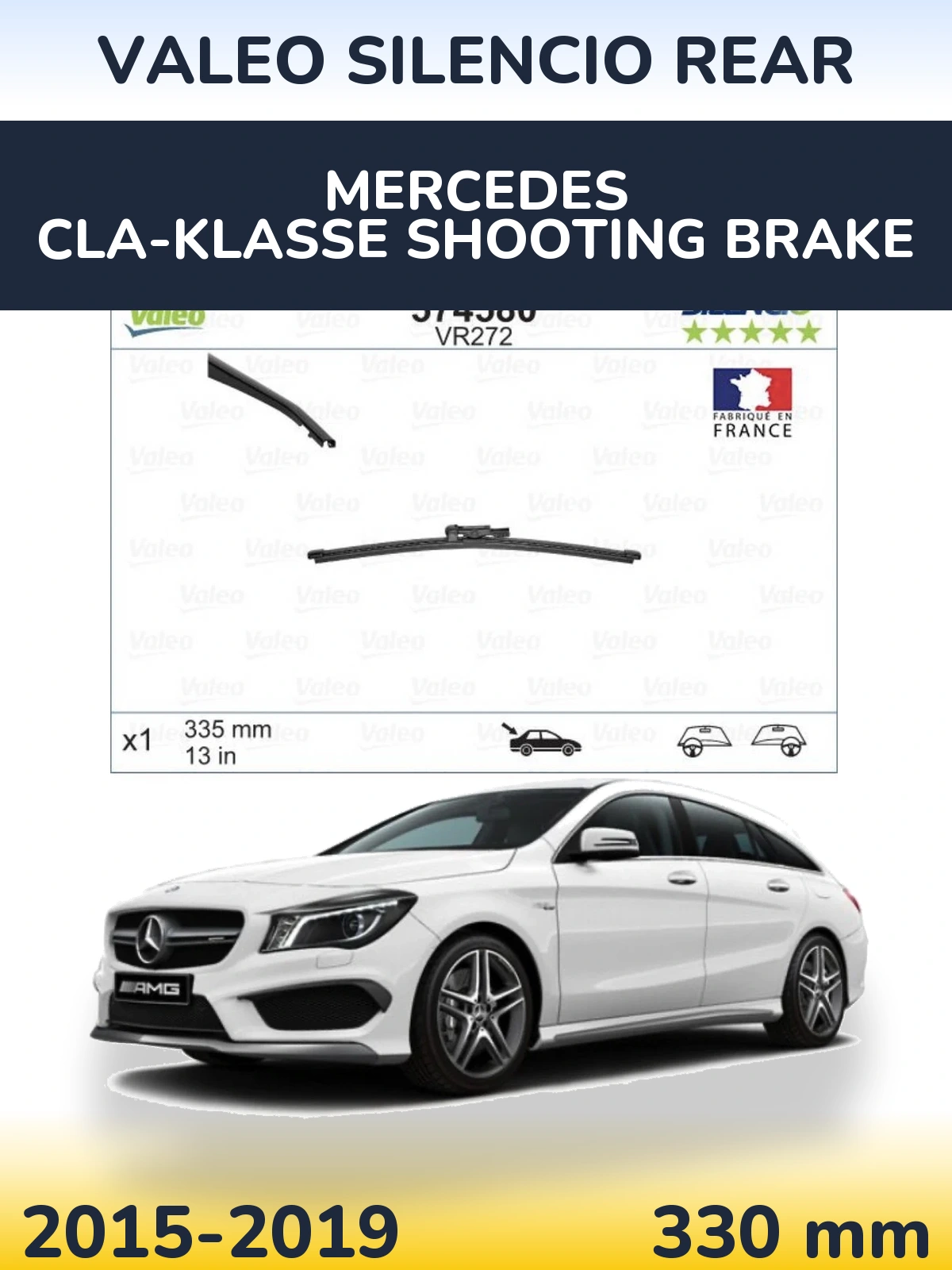 Задня щітка Valeo Silencio Rear 330 мм для Mercedes CLA-Klasse Shooting Brake 2015-2019