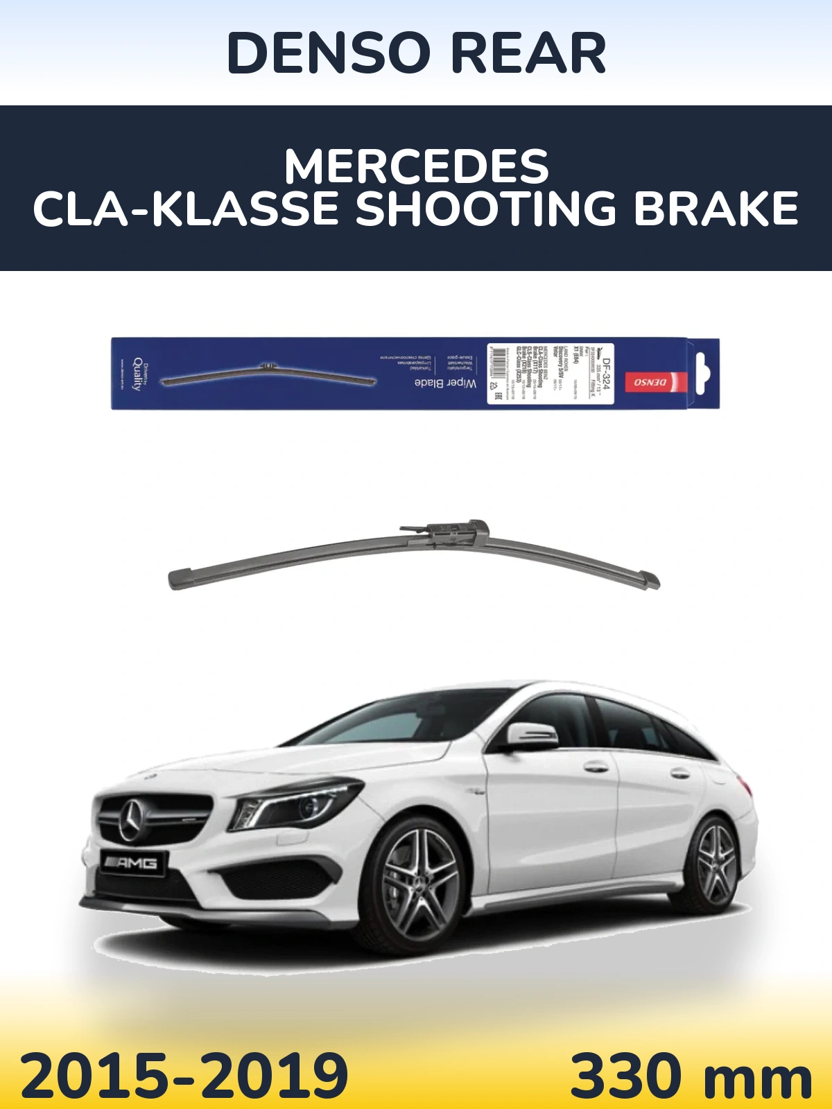 Rear wiper blade Denso Rear 335 mm for Mercedes CLA-Klasse Shooting Brake 2015-2019