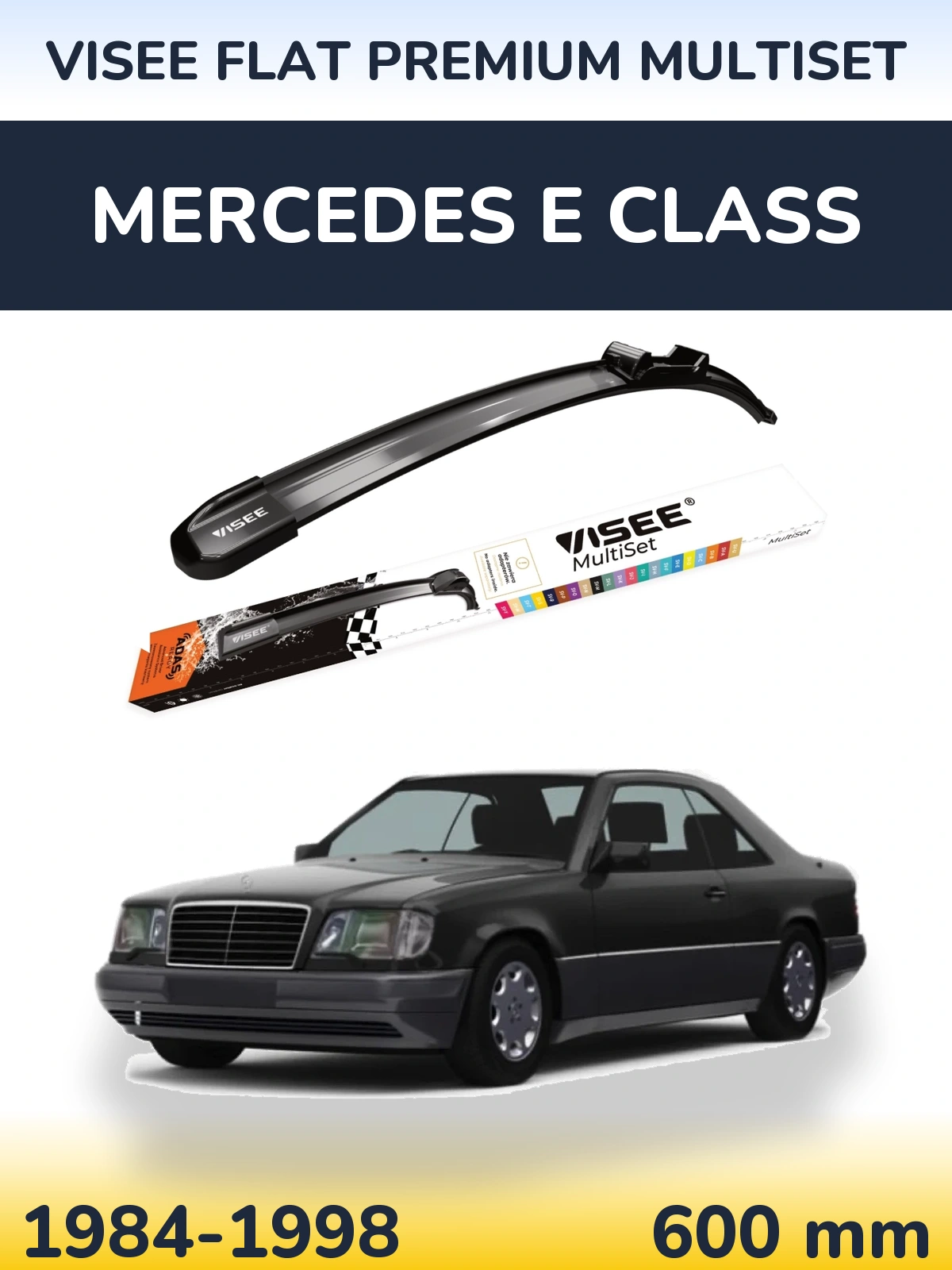 Передний дворник VISEE FLAT PREMIUM MultiSet 600 мм для Mercedes E Class 1984-1998